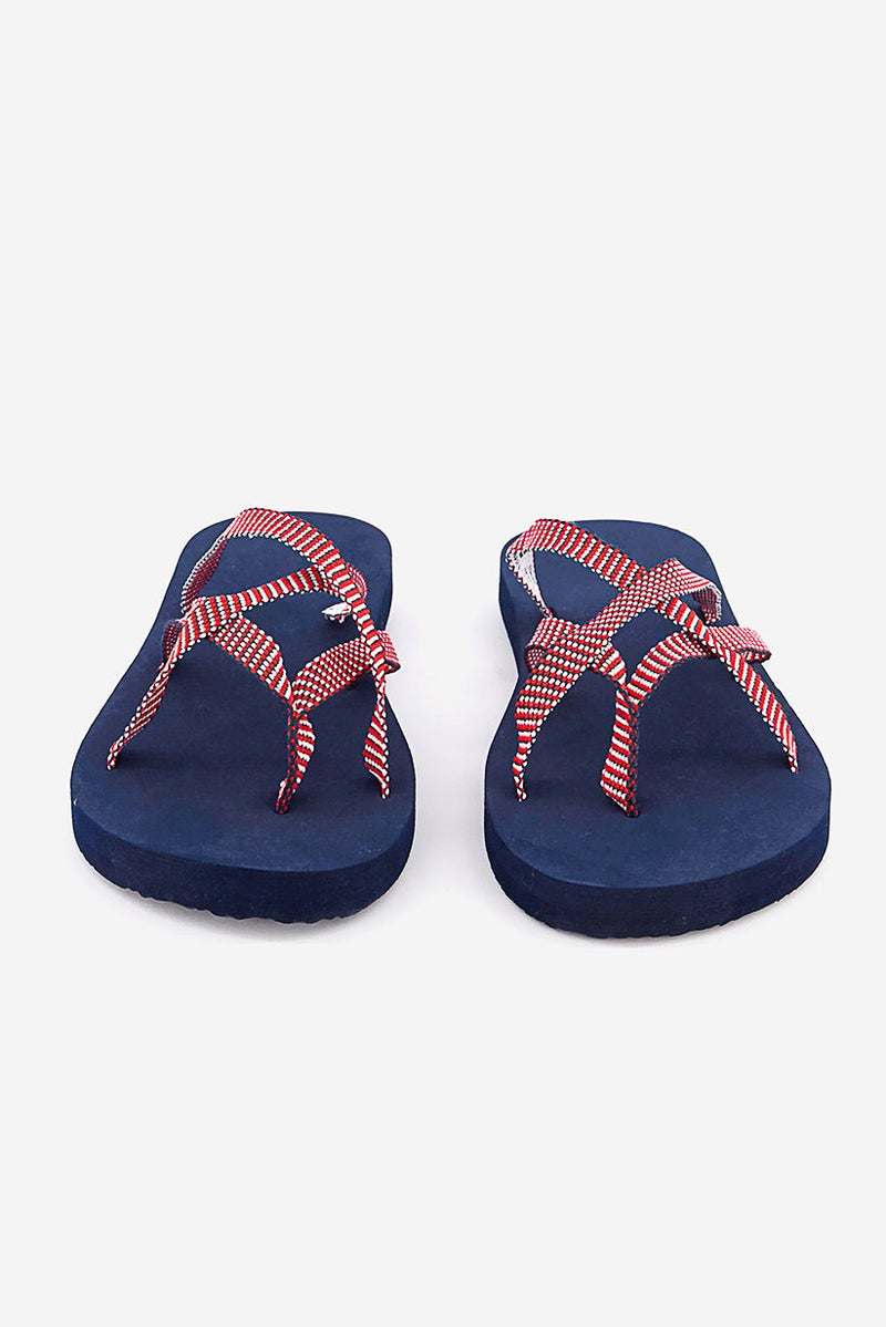 Tchibo Women Plain Slip On Slippers, Navy Blue - Image 2